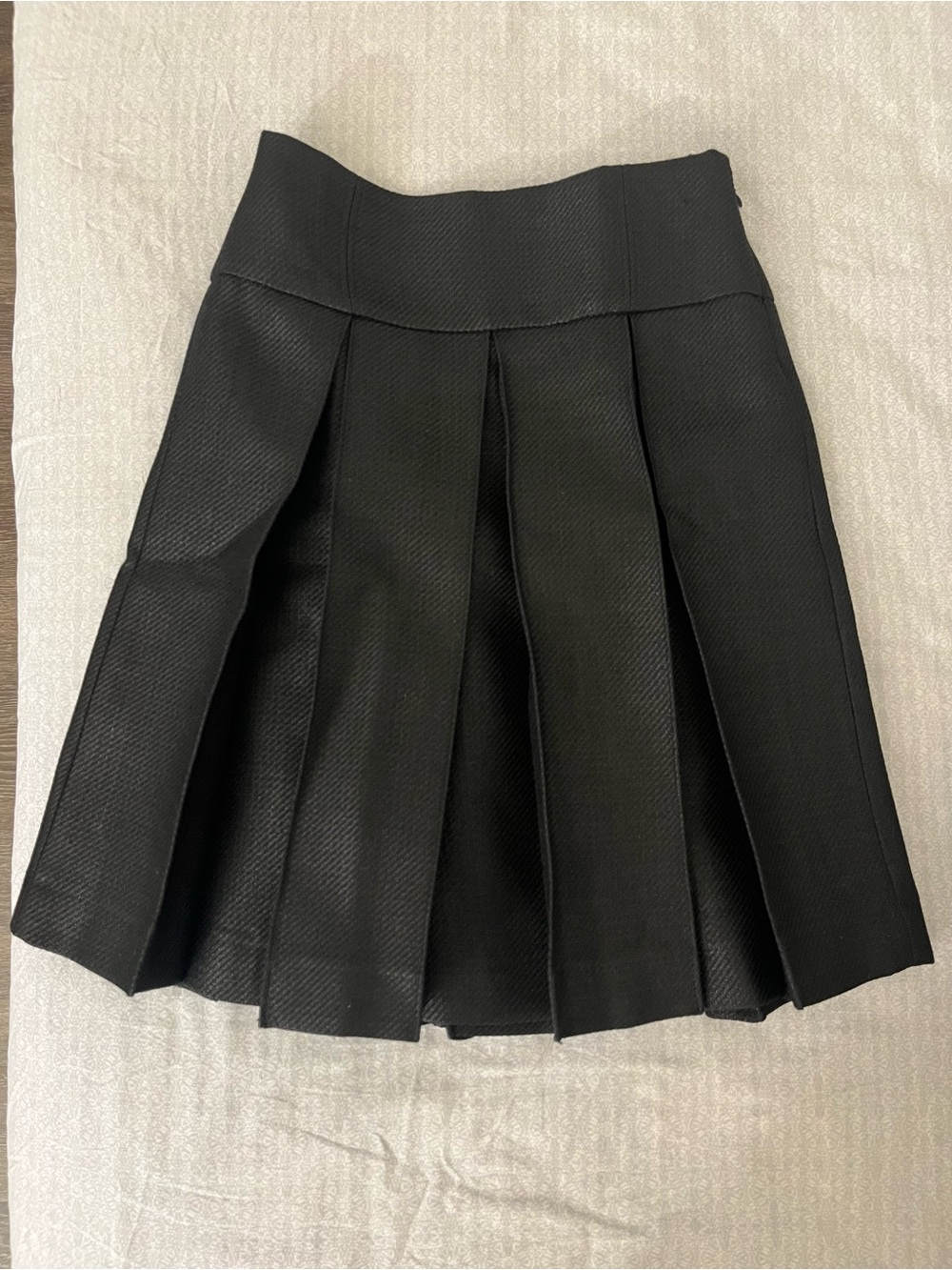 COS Black Textured Pleated Mini Skirt